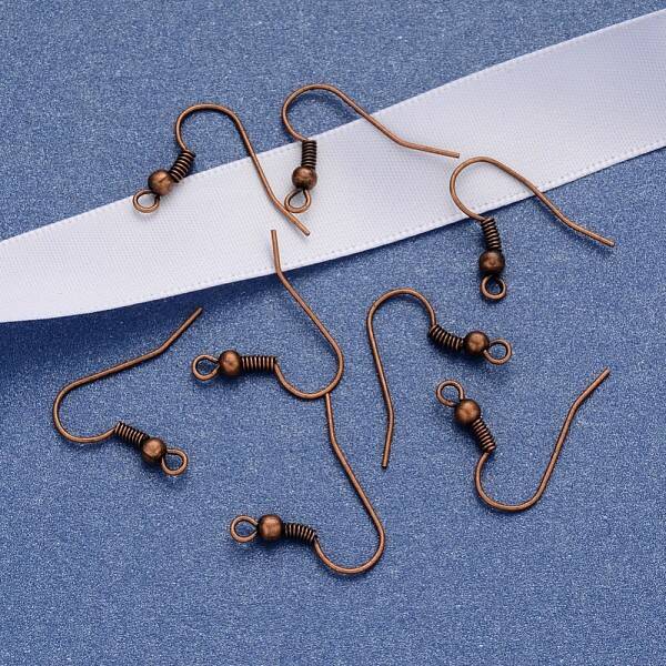 Earring Jewelry Findings Red Copper Iron Earring Hooks