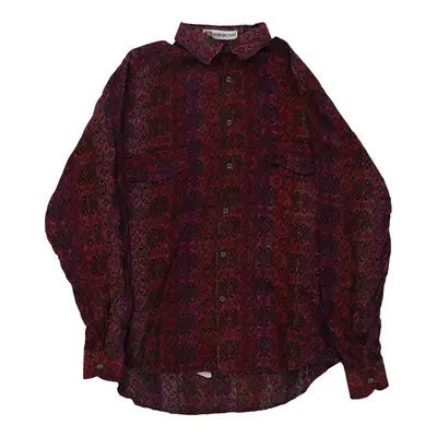 Alfredo Turri Patterned Shirt - Medium Purple Viscose