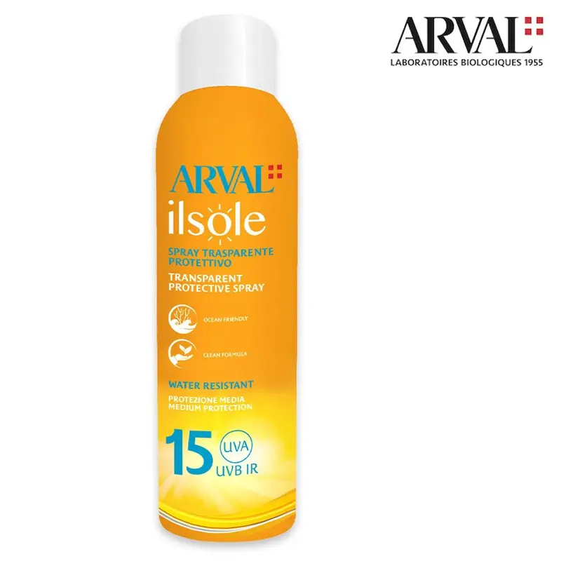 Arval IlSole Transparent Protective Spray SPF 15 tanning cream SPF 15 200 ml