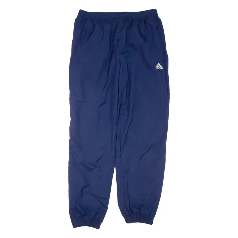 ADIDAS Mens Track Pants Blue Tapered L W32 L32