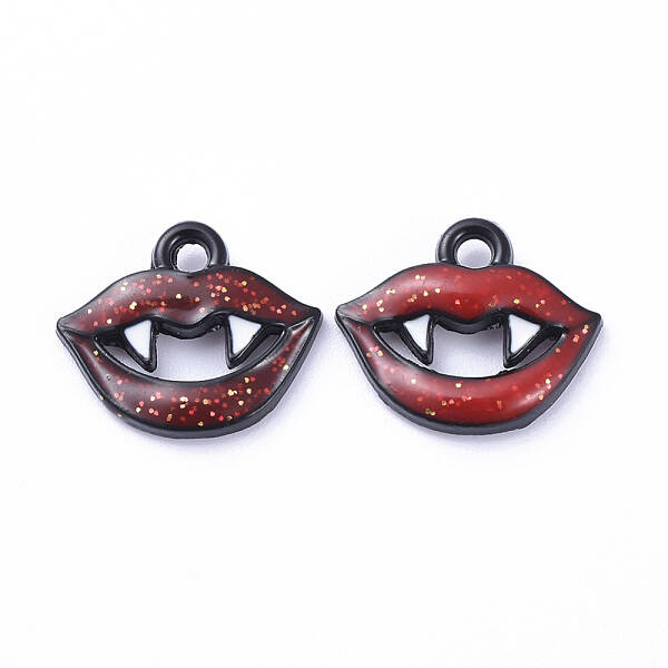 Black Alloy Enamel Pendant