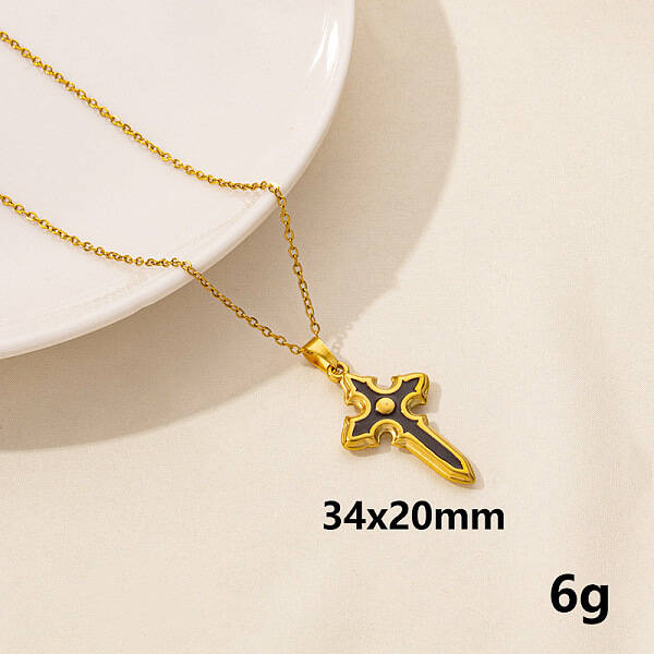 Stainless Steel Cross Pendant Necklace