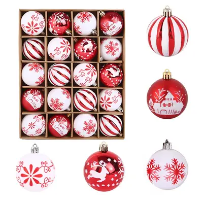 Garvee 20-Pack Christmas Decorations Multicolor Christmas Ball Ornaments, 2.36 Inch Shatterproof Decorations in 4 Assorted Co...