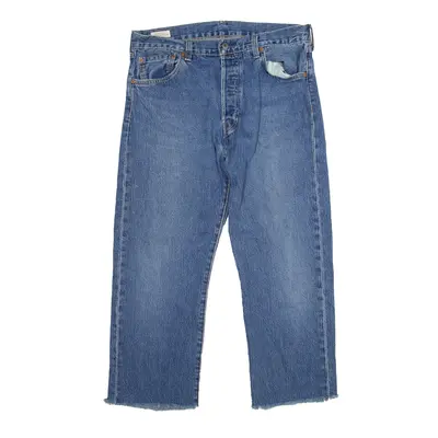 LEVI'S Premium Big E 501 Jeans Blue Denim Relaxed Straight Mens W32 L23