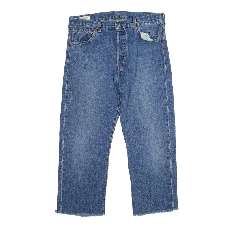 LEVI'S Premium Big E 501 Jeans Blue Denim Relaxed Straight Mens W32 L23