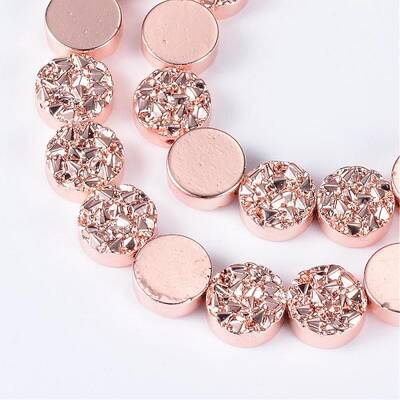 Electroplate Non-magnetic Synthetic Hematite Bead Strands