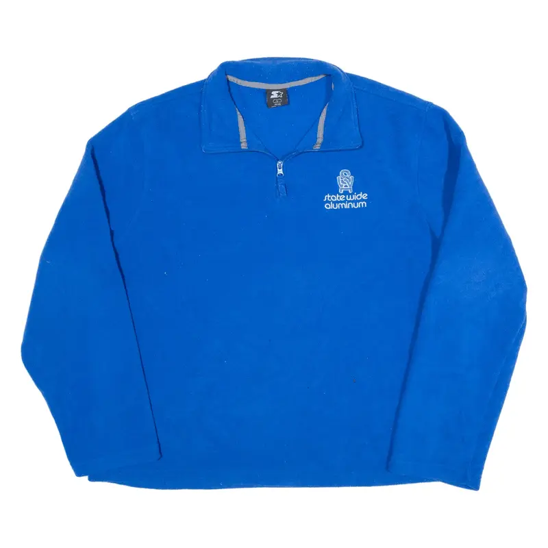 STARTER Fleece Blue 1/4 Zip Mens L
