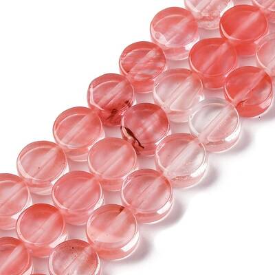 Cherry Quartz Glass Beads Strands
