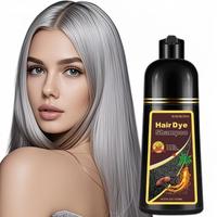 Silver Gray 3-in-1 Hair Dye Shampoo, 500ml - Organic Natural Hair Color Shampoo for Women & Men, Instant Gray Hair Coverage, ...