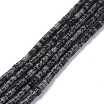 Natural Snowflake Obsidian Beads Strands