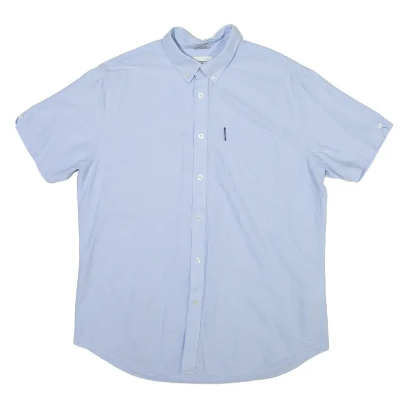 BEN SHERMAN Mens Plain Shirt Blue L