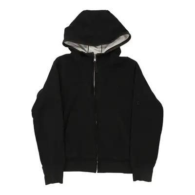 Age 12 Stone Island Reversible Hoodie - Medium Black Cotton Blend | Size: medium