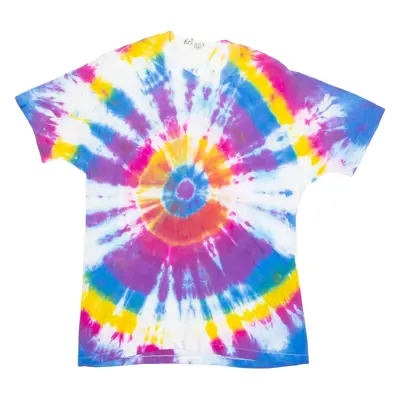 JOCKEY Mens Tie Dye T-Shirt Purple Crew Neck L