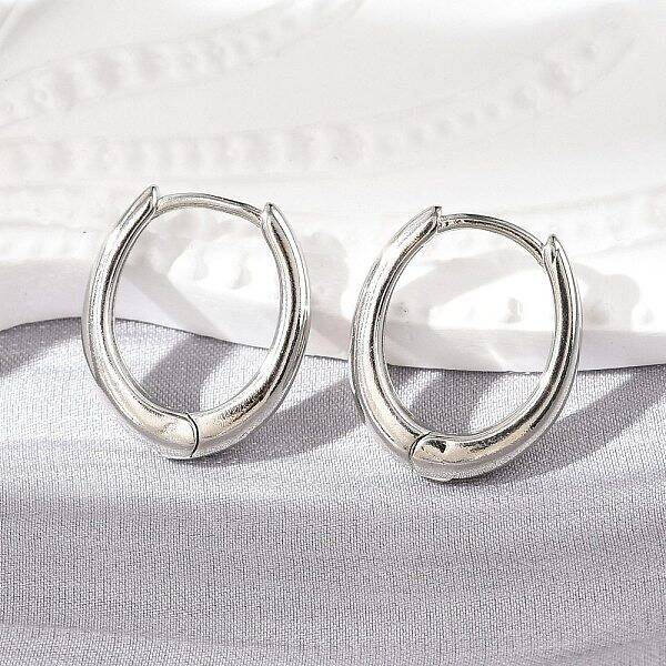 Brass Huggie Hoop Earrings