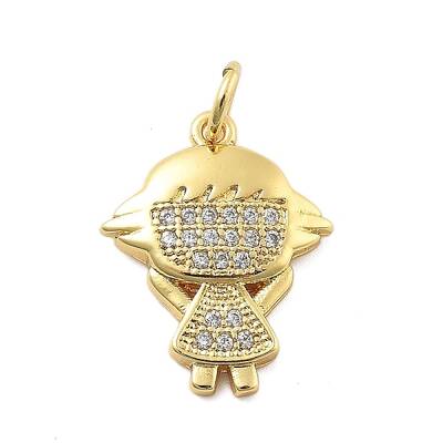 Brass Micro Pave Cubic Zirconia Pendants