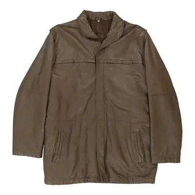 Unbranded Leather Jacket - Large Brown Leather