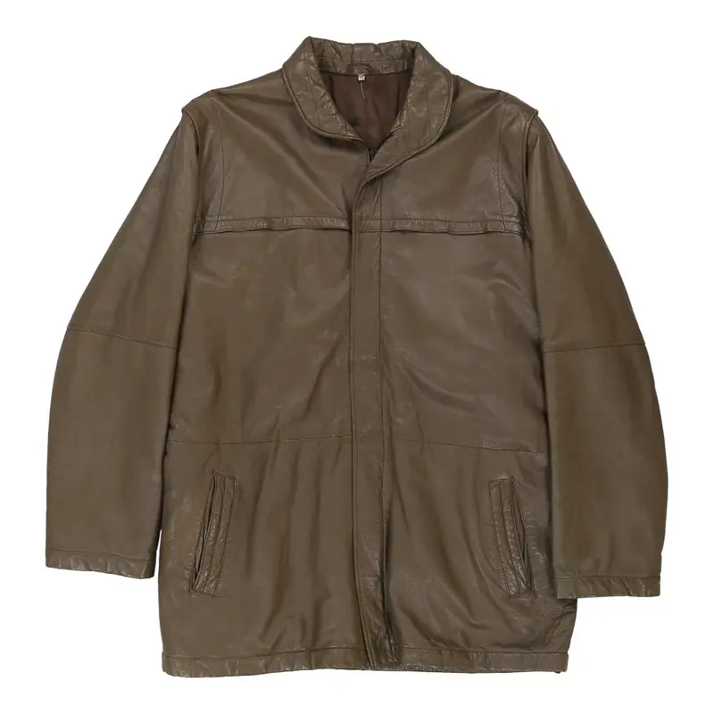 Unbranded Leather Jacket - Large Brown Leather