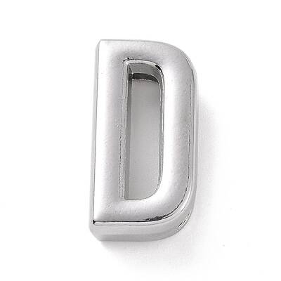 Alloy Letter Slide Charms