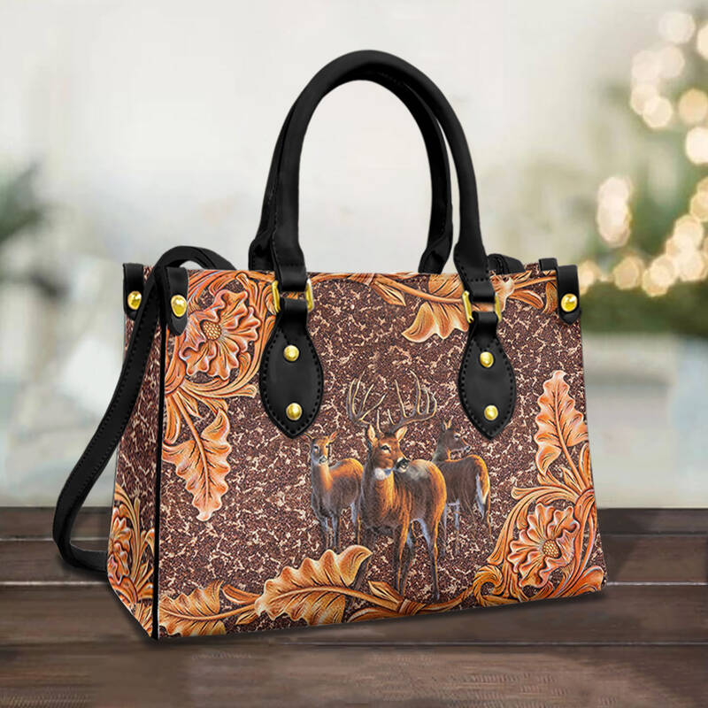 Hunting Deer Leather Bag