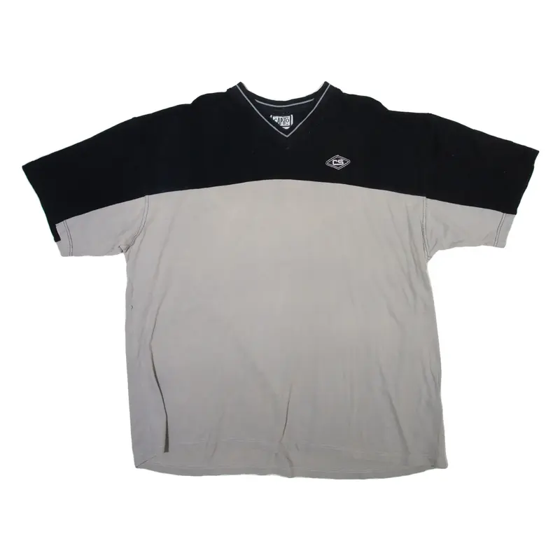 CAPITO Mens T-Shirt Grey V-Neck XL