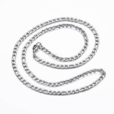 Non-Tarnish 304 Stainless Steel Figaro Chain Necklaces