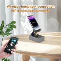 4-in-1 Bluetooth Speaker & Phone Stand – 1500mAh Power Bank, 360° Foldable, RGB Light, HD Sound, Anti-Slip Base. Easy to U...