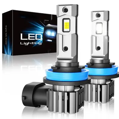 Rimthin 9005/HB3/9006/HB4/H11/H9/H8/9007 led headlight Bulbs Super Bright 6000K Cool White with Cooling Fan, Fog Bulb IP67