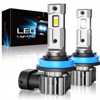 Rimthin 9005/HB3/9006/HB4/H11/H13 9007 9012 Led Headlight Bulb Plug and Play 6000K Mini Size xenon headlights Pack of 2 truck...