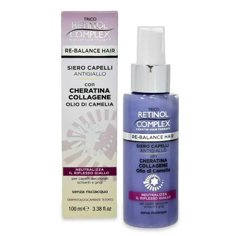 Keratin Complex Siero 100 Ml Antigiallo Con Cheratina Collagene & Olio Di Camelia