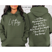 Let Them Motivational Sweatshirt, Let Them Self Worth Hoodie, Let Them Inspirational Tshirt, Gift For Women, Girly Hoodie swe...