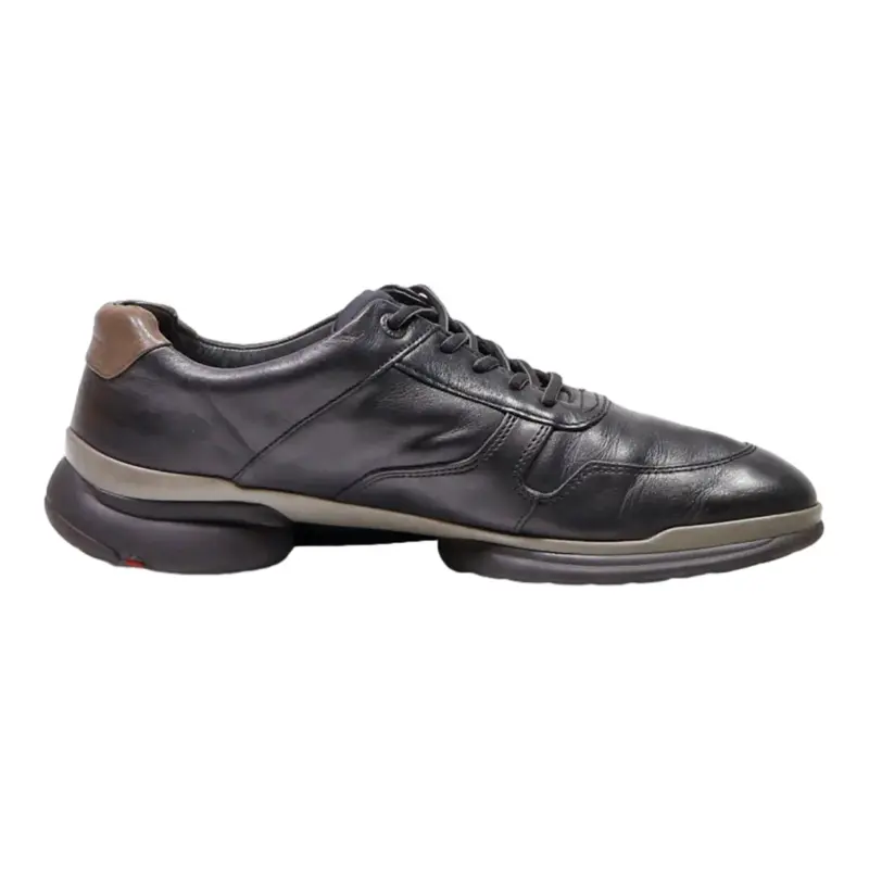 HENRI LLOYD Sneaker Trainers Black Leather Mens UK 9.5