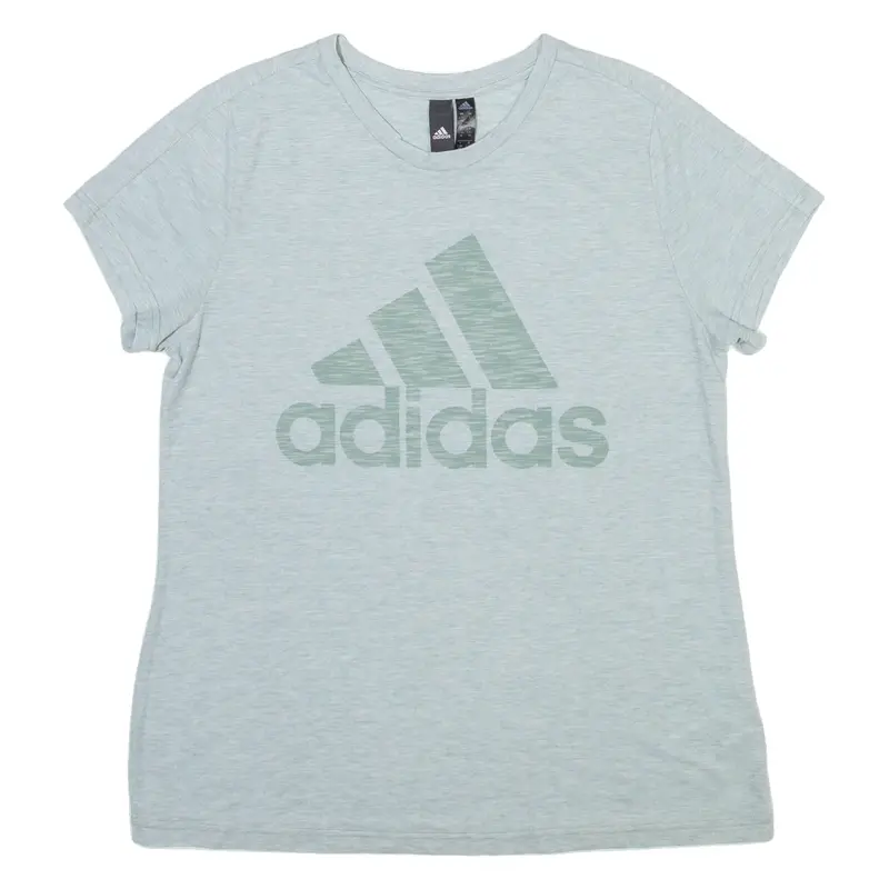 ADIDAS Girls T-Shirt Blue Crew Neck L