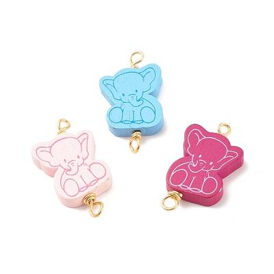 Spray Painted Wood Connector Charms