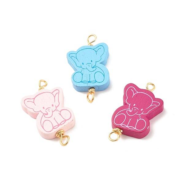 Spray Painted Wood Connector Charms