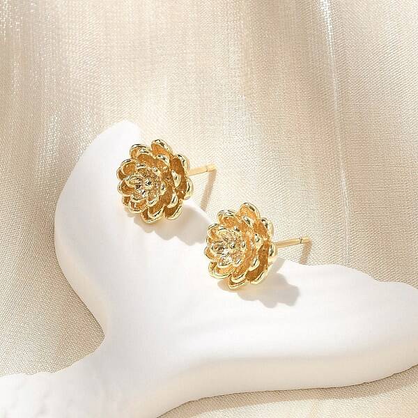 Brass Stud Earrings