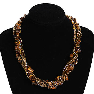 Tiger Eye Multi-strand Necklaces