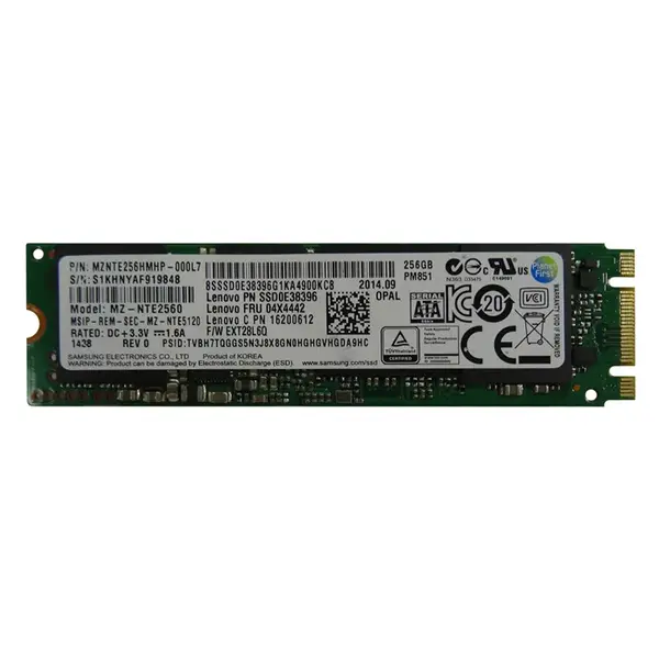MZNTE256HMHP-000L7 Samsung PM851 Series 256GB Triple-Level Cell SATA 6Gb/s M.2 2280 Solid State Drive