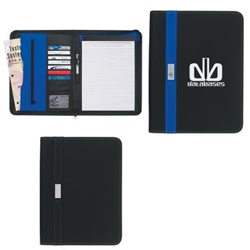 10 Promotional Contemporary Zippered Portfolio - Multi Pocket & ...
