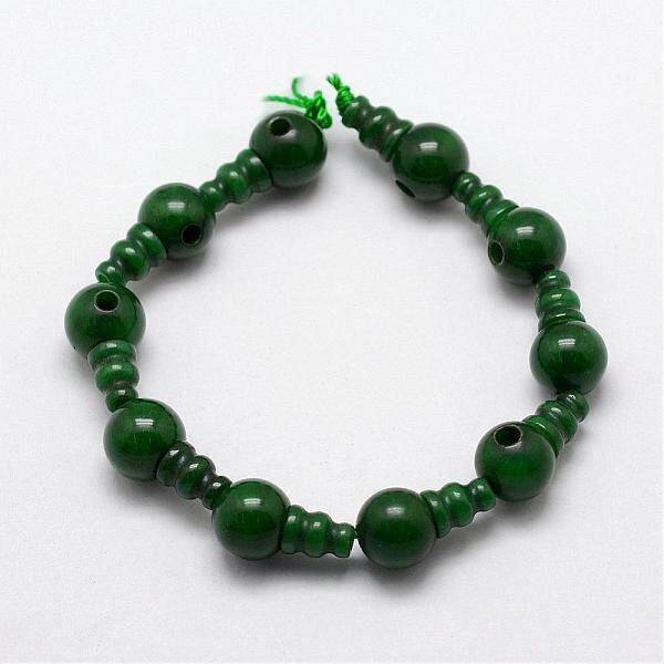 Natural Jade 3-Hole Guru Bead Strands