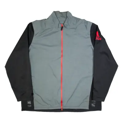 ADIDAS Mens Windbreaker Jacket Grey 2XL