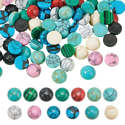 130Pcs 13 Styles Gemstone Cabochons