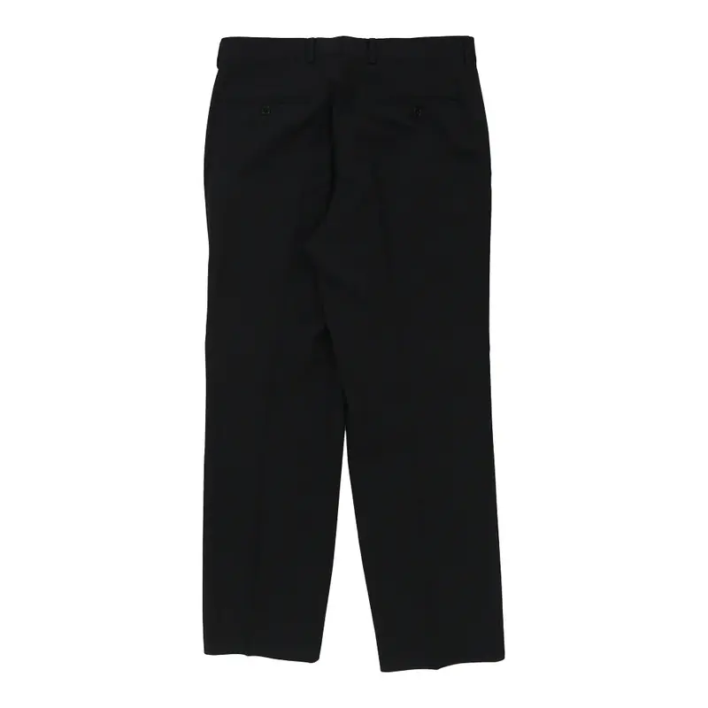 Hugo Boss Trousers - 34W 32L Black Wool Blend