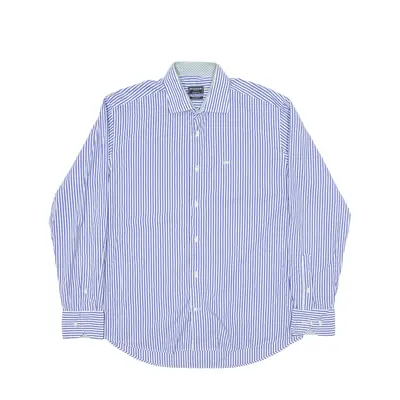 MCGREGOR Shirt Blue 90s Striped Long Sleeve Mens XL