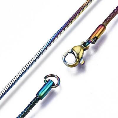 Ion Plating(IP) 304 Stainless Steel Snake Chain Necklace