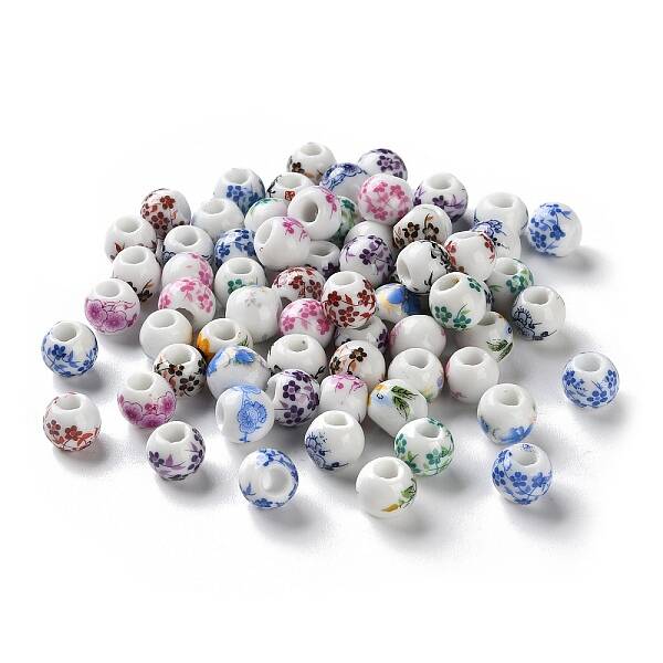Printed Porcelain Beads
