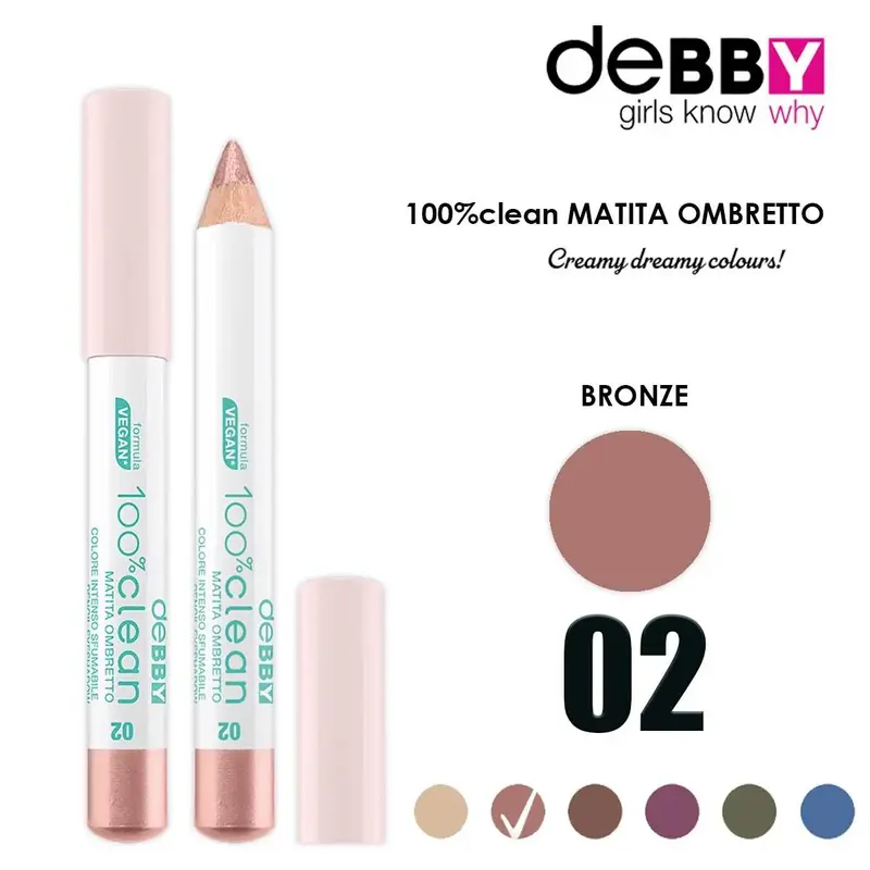 Debby eyeshadow jumbo 100% clean 02 bronze