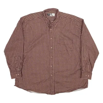 ALEXANDER MARTIN Shirt Red Geometric Long Sleeve Mens XL