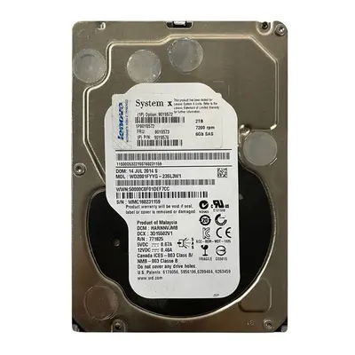 90Y8576 IBM 2TB 6Gb/s SAS 7200 3.5-Inch Hard Drive
