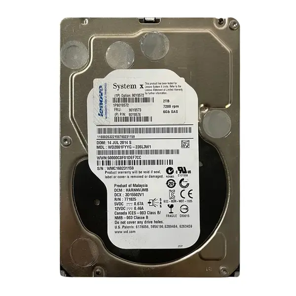 90Y8576 IBM 2TB 6Gb/s SAS 7200 3.5-Inch Hard Drive