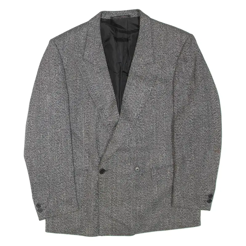 Mens Blazer Jacket Grey Wool L